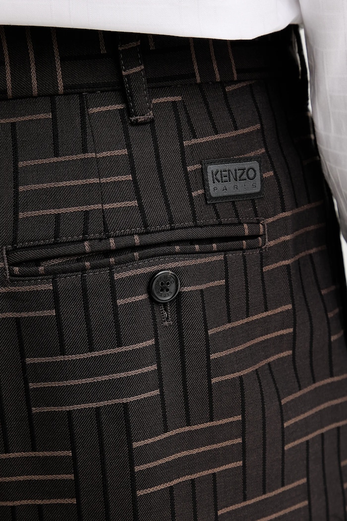 Vlněné kalhoty Kenzo FF55PA2149JT.90 hnědá