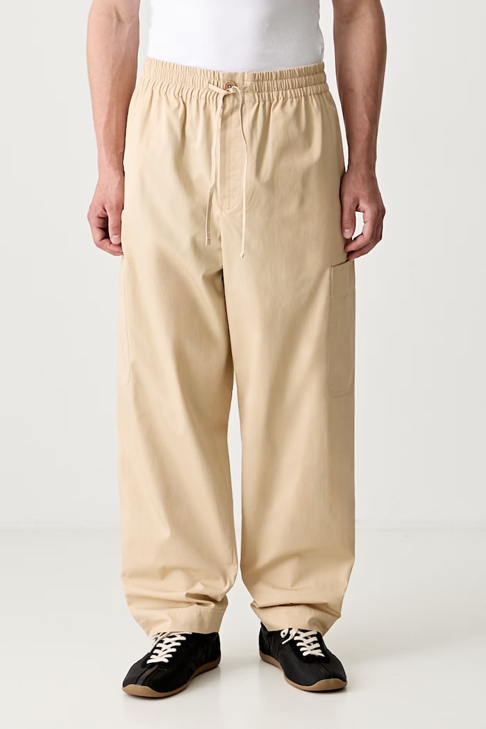 Kenzo pantaloni cargo in cotone da uomo cotone beige FF55PA5019SC.11