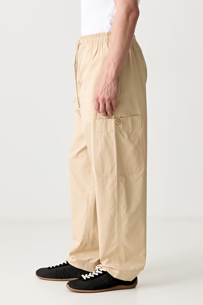 Kenzo cargo trousers cotton Men's FF55PA5019SC.11 beige SS25