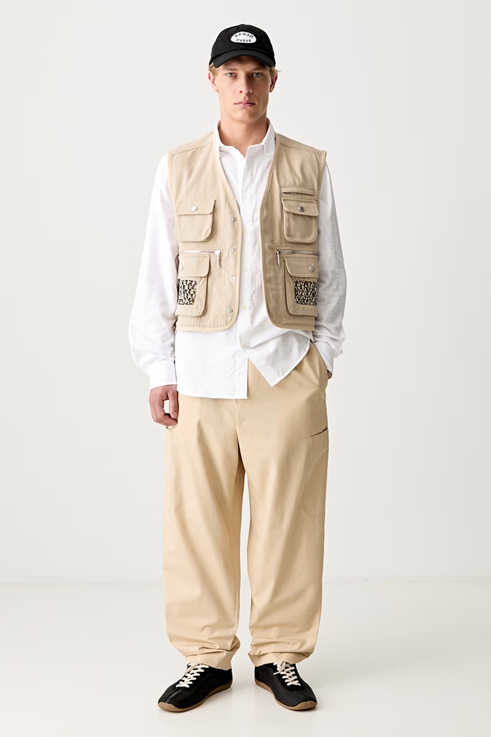 Kenzo cargo trousers cotton Men's FF55PA5019SC.11 beige