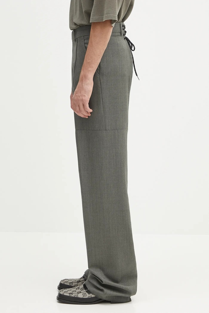 Martine Rose pantaloni in lana Wader Tailored 367WT11415 verde SS25
