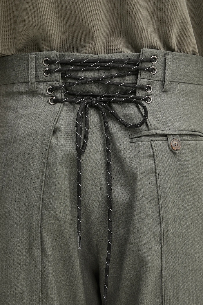 Martine Rose pantaloni in lana Wader Tailored verde 367WT11415