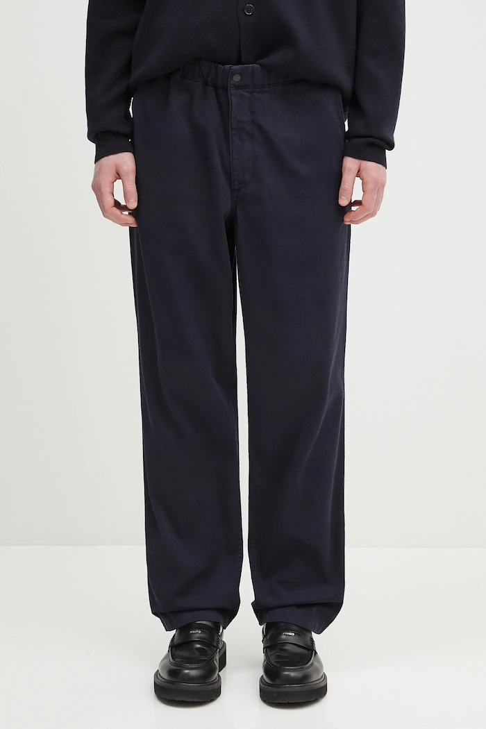 Παντελόνι Norse Projects Ezra Light Stretch με ελαστάν σκούρο μπλε N25.0369.7004