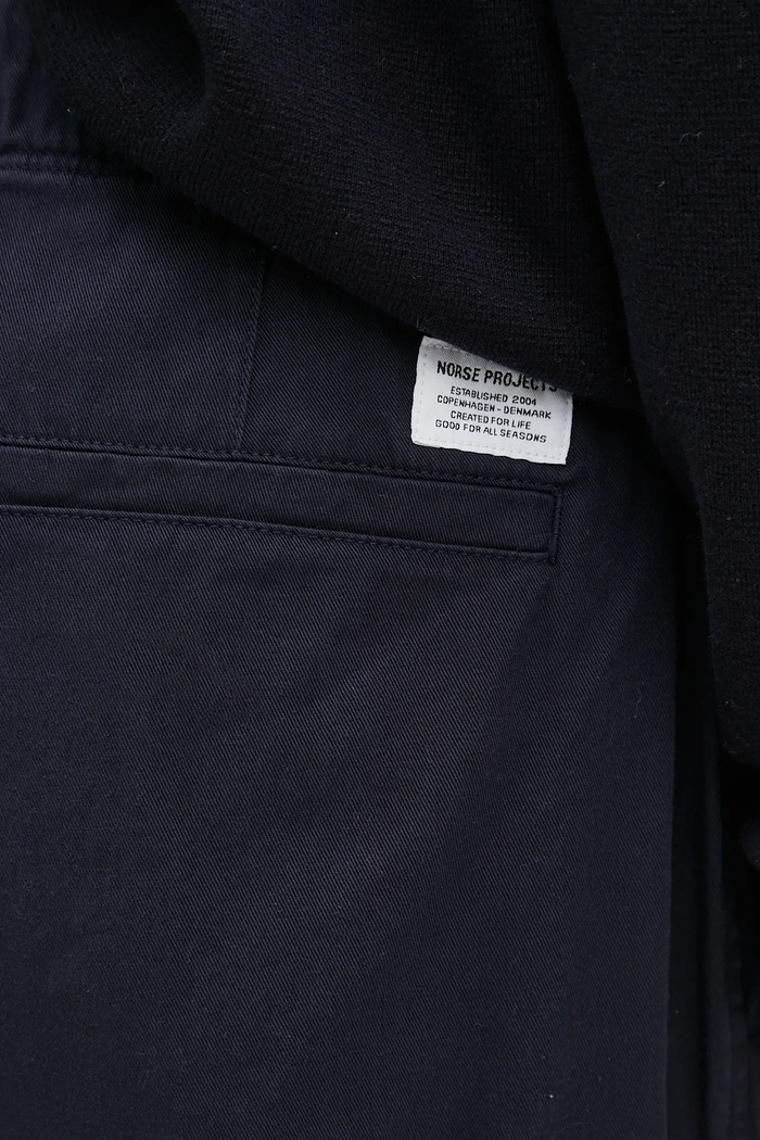 Παντελόνι Norse Projects Ezra Light Stretch σκούρο μπλε N25.0369.7004