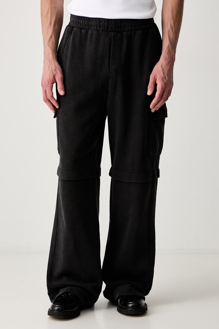 Daily Paper pantaloni de trening din bumbac Garment Wash Pants bumbac negru 2511010