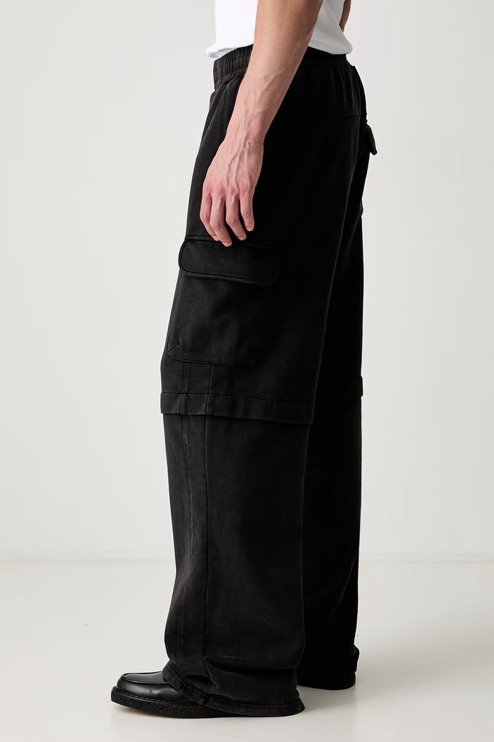 Daily Paper pantaloni de trening din bumbac Garment Wash Pants negru 2511010