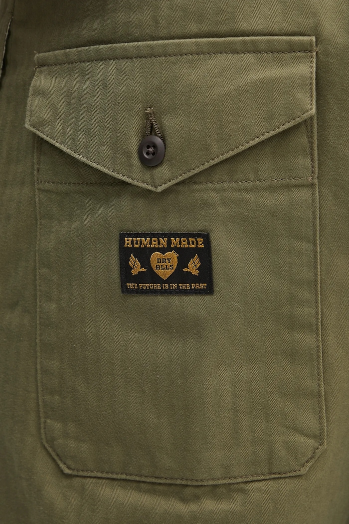 Хлопковые брюки Human Made Straight Cargo Pants зелёный HM29PT010