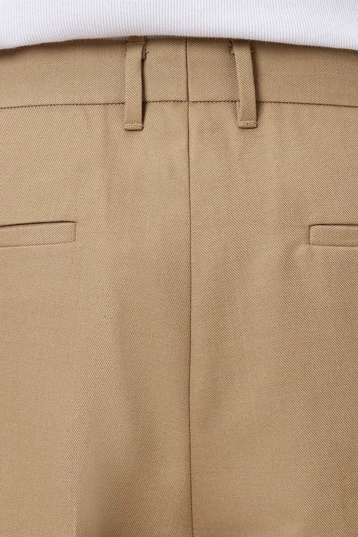 AllSaints spodnie z domieszką wełny TALLIS beżowy M032TB