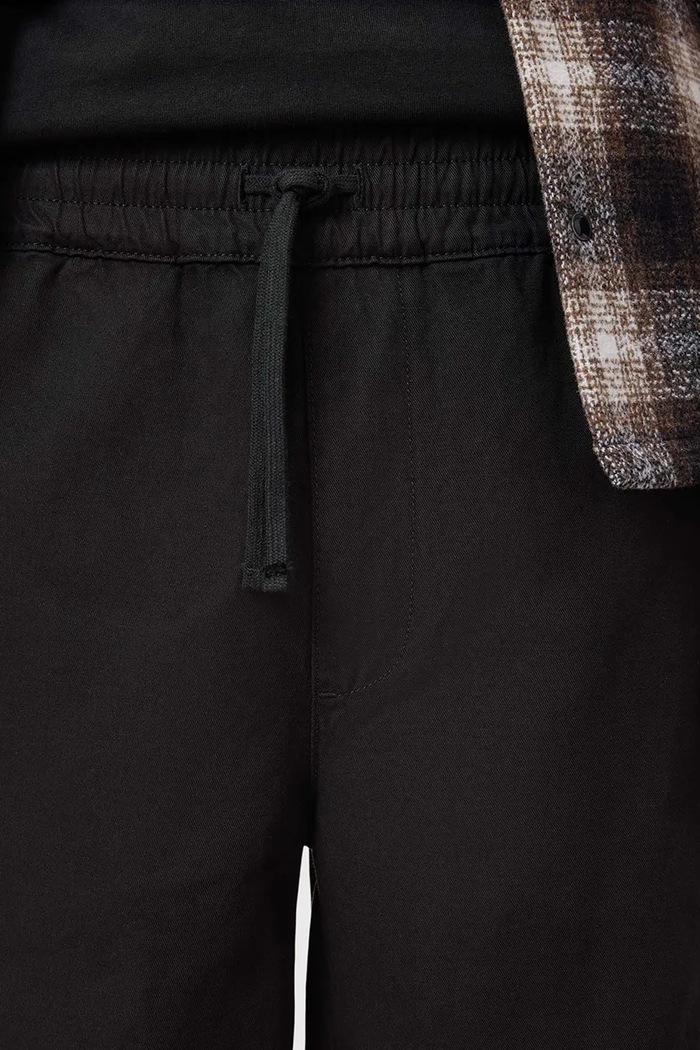 Odzież AllSaints spodnie z domieszką lnu HANBURY M038TC czarny