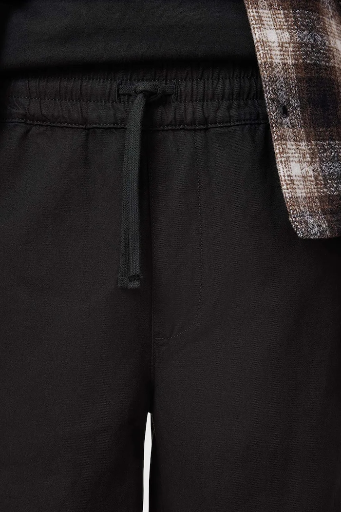 Odzież AllSaints spodnie z domieszką lnu HANBURY M038TC czarny
