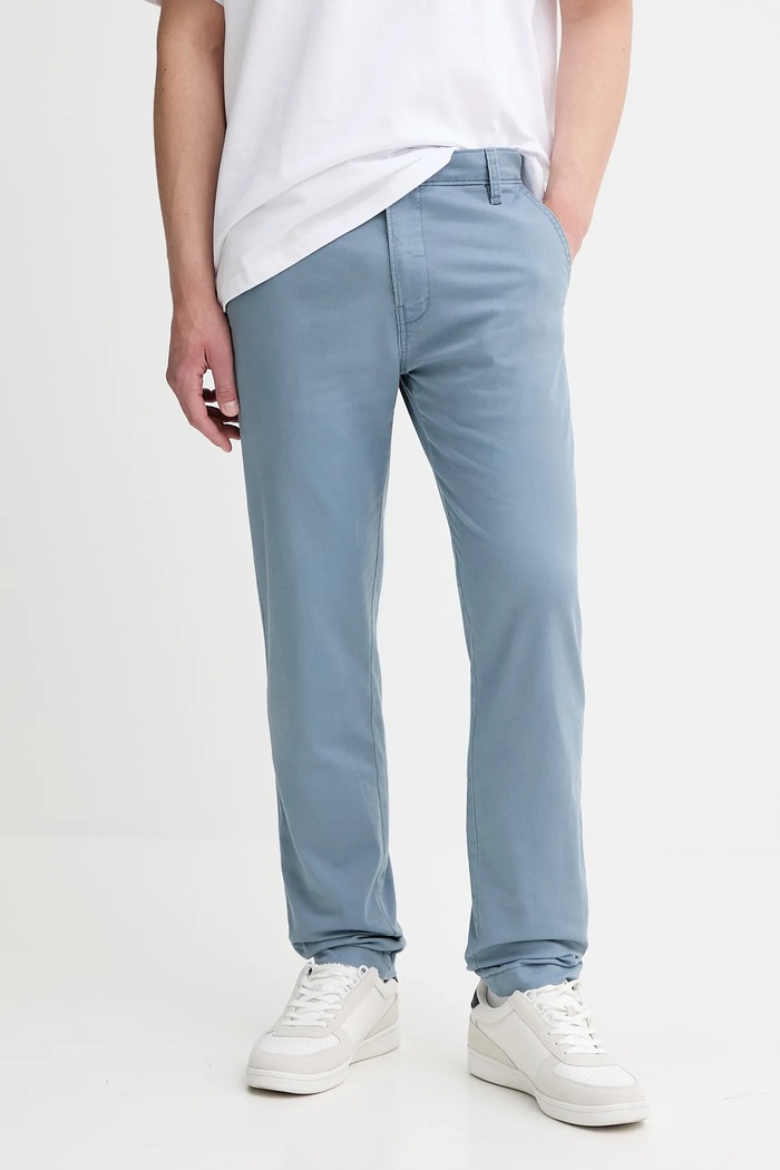 Levi's spodnie z domieszką lnu XX CHINO STD II z elastanem niebieski 17196.0155
