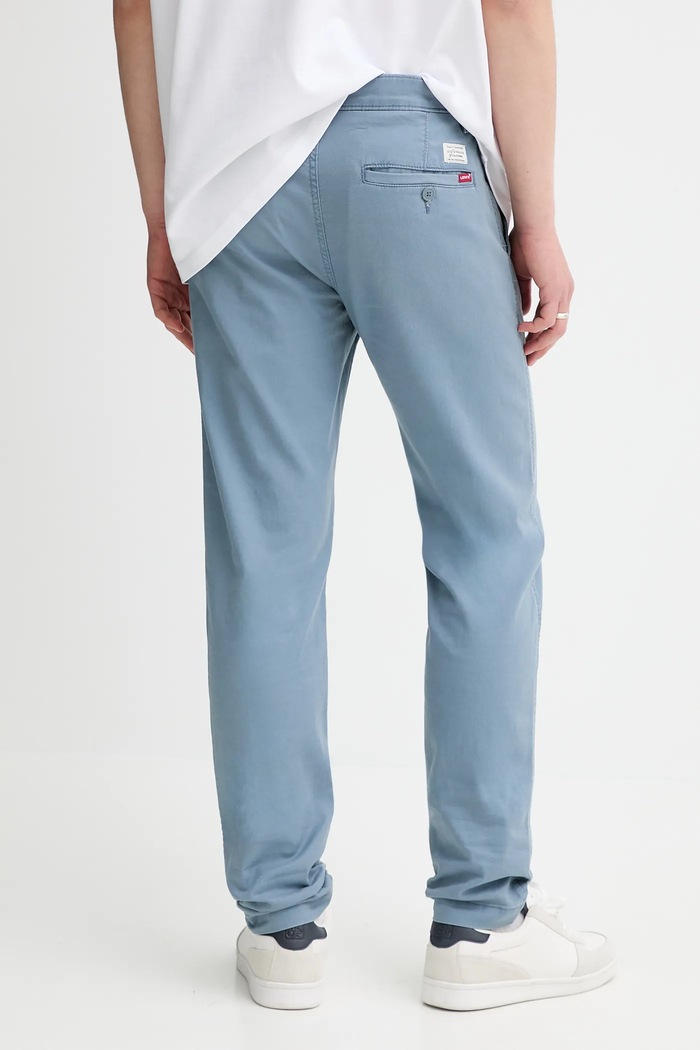 Odzież Levi's spodnie z domieszką lnu XX CHINO STD II 17196.0155 niebieski