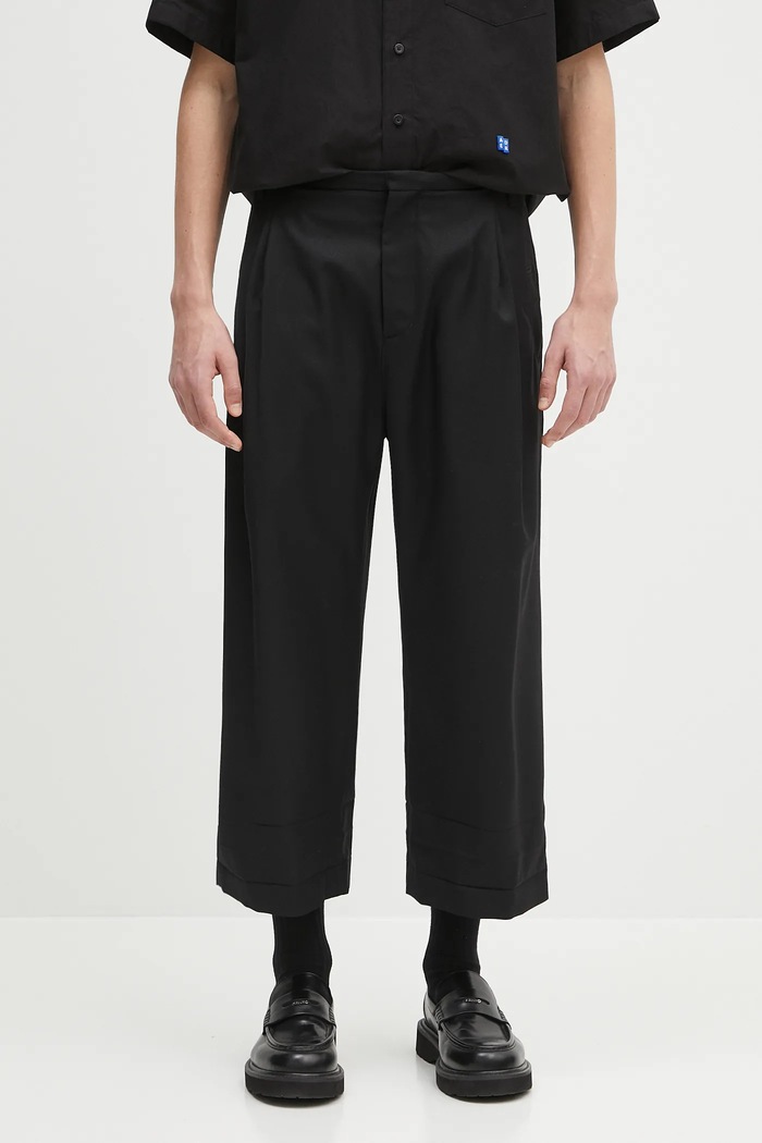 Μάλλινο παντελόνι Ader Error Apparel-Bottom μαλλί μαύρο BO01SSSA0205BK