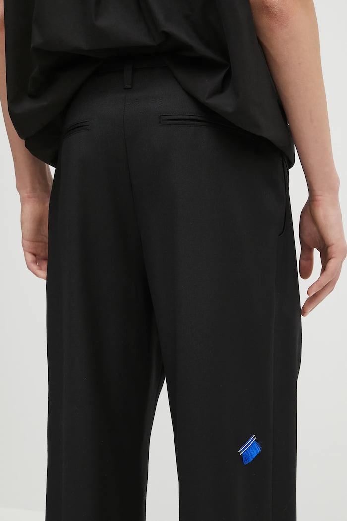Μάλλινο παντελόνι Ader Error Apparel-Bottom μαύρο BO01SSSA0205BK