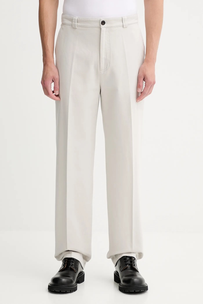 Filippa K pantaloni in cotone tessuto grigio 31433.FK