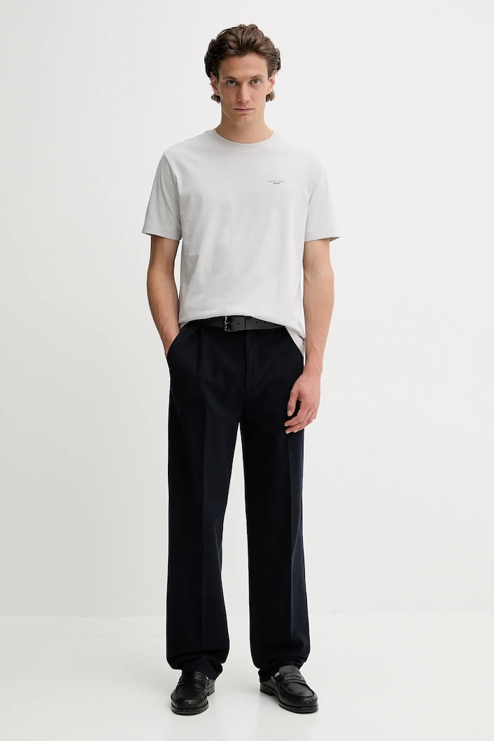 Bavlnené nohavice Filippa K 31433.FK tmavomodrá SS25