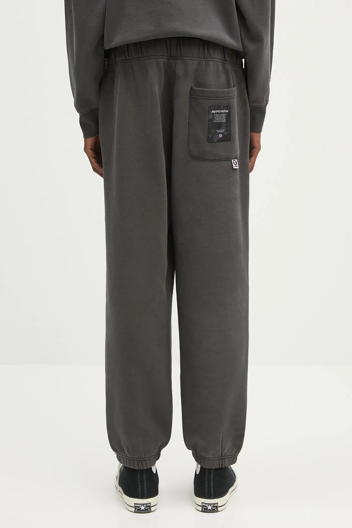 Ρούχα Βαμβακερό παντελόνι AAPE Now Sweat AAPPTMB627XXN μαύρο