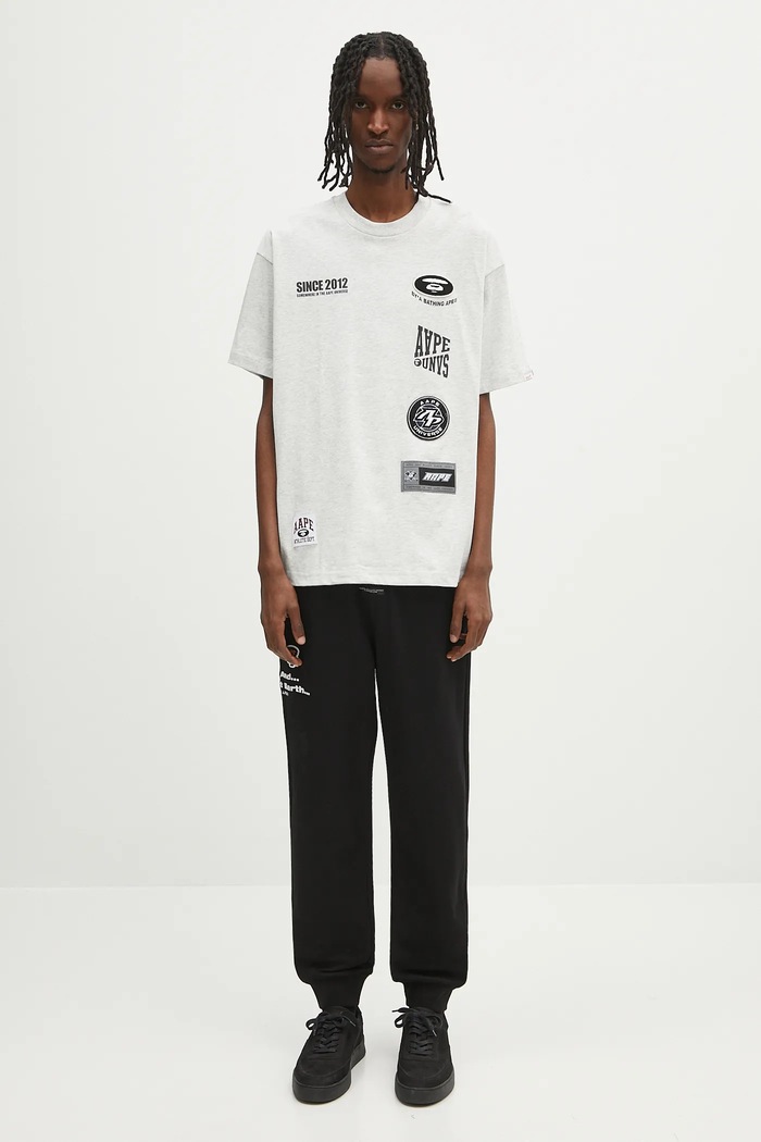 Спортен панталон AAPE Main Sweat AAPPTMB637XXN черен
