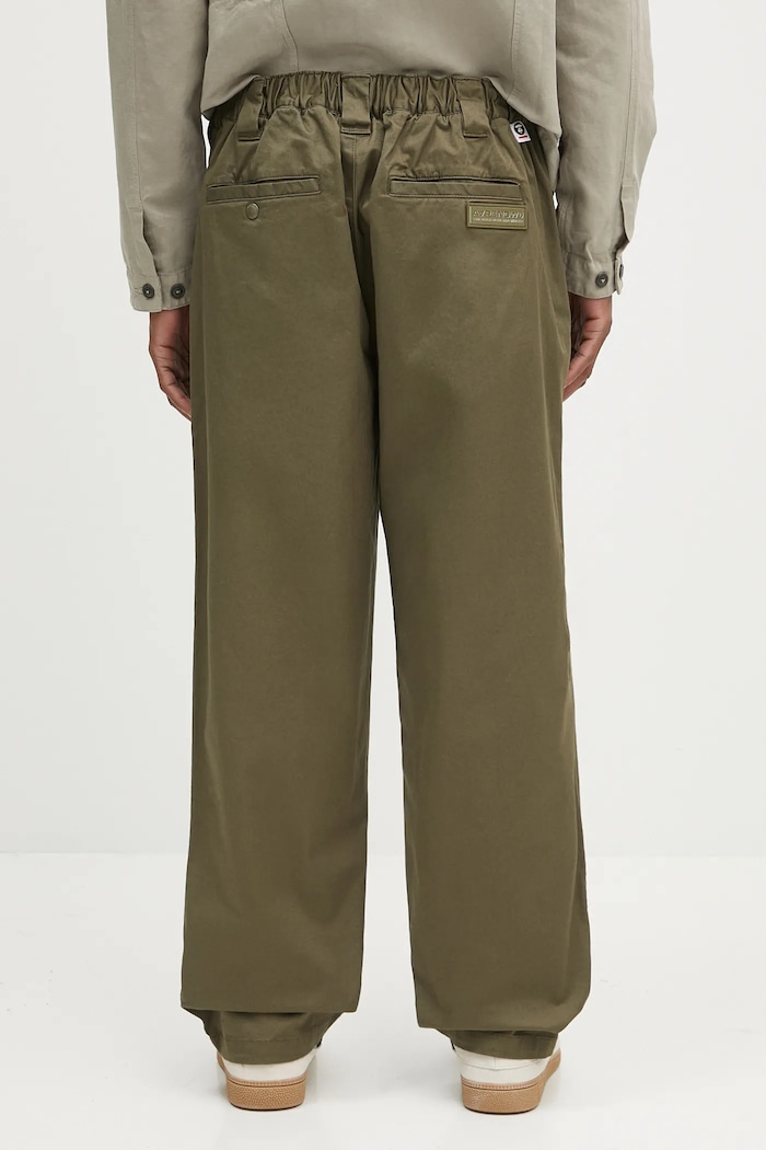 Ρούχα Παντελόνι AAPE Now Woven AAPPTMB619XXN πράσινο