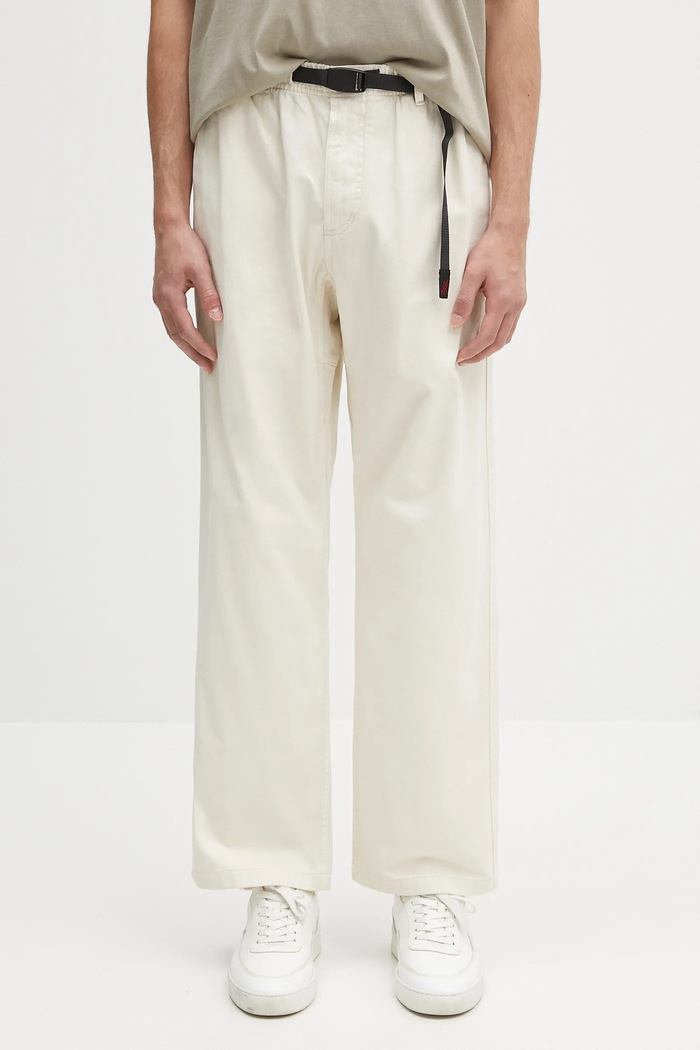 Gramicci cotton trousers Pant Straight Fit cotton beige G116.OGT
