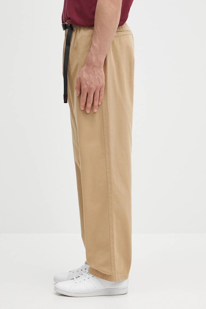Bombažne hlače Gramicci Pant Straight Fit G116.OGT zelena AW25