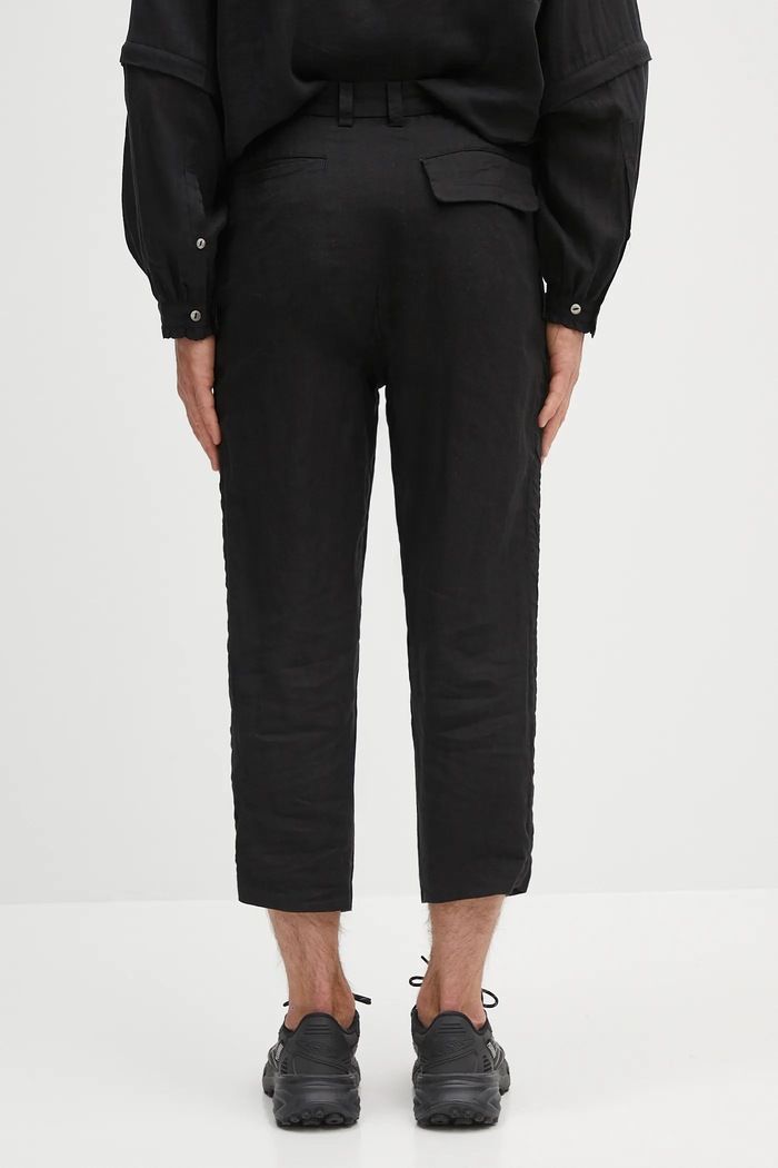 Odzież Undercover spodnie lniane Pants UC1E4501.3 czarny