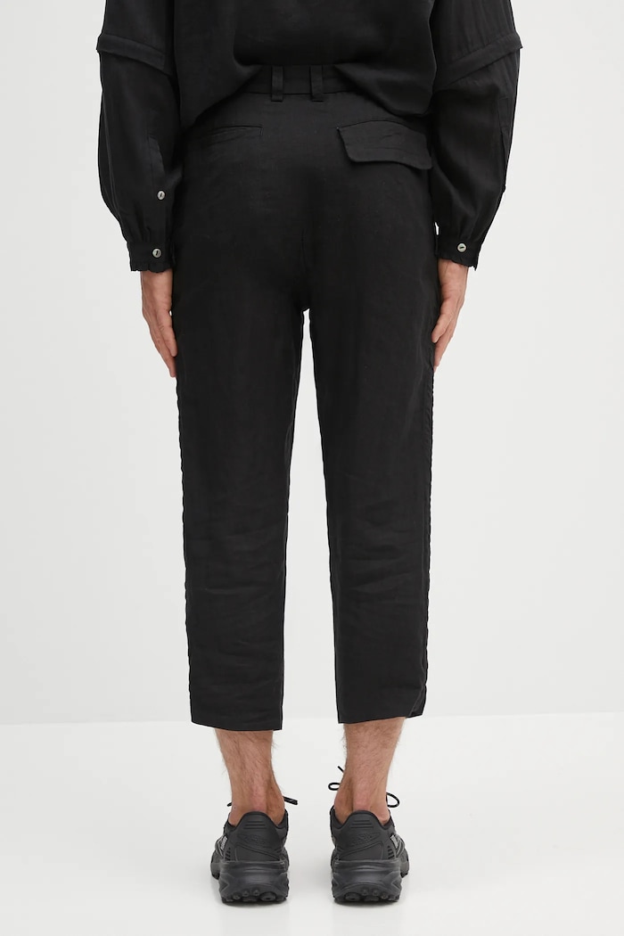 Odzież Undercover spodnie lniane Pants UC1E4501.3 czarny