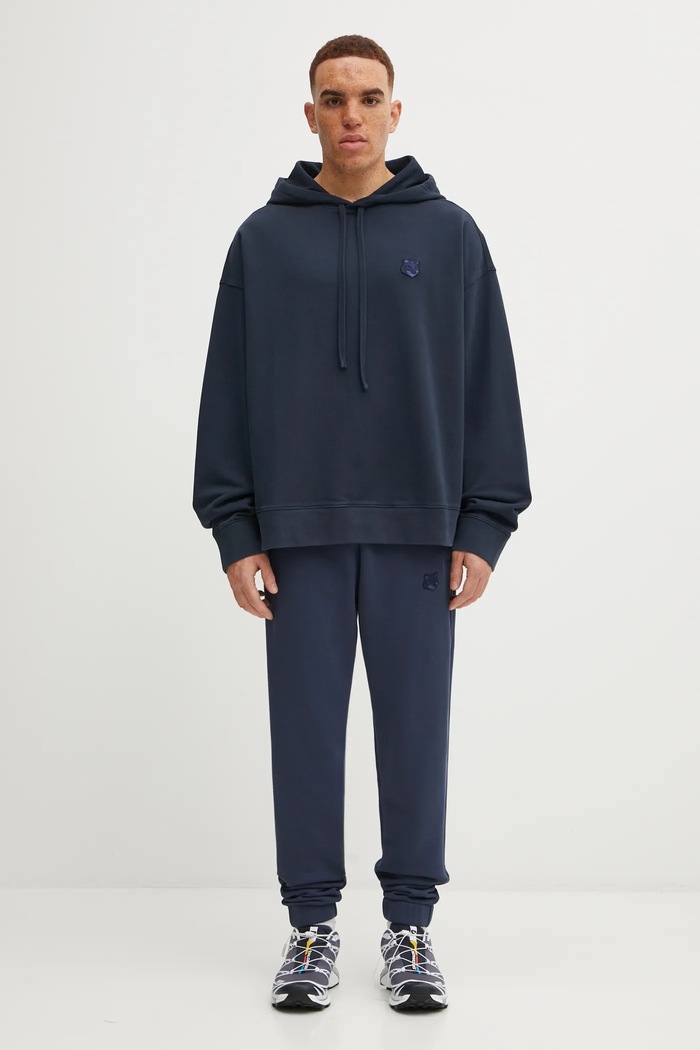 Бавовняні спортивні штани Maison Kitsuné Bold Fox Head Patch Comfort MM01125KM0321 темно-синій
