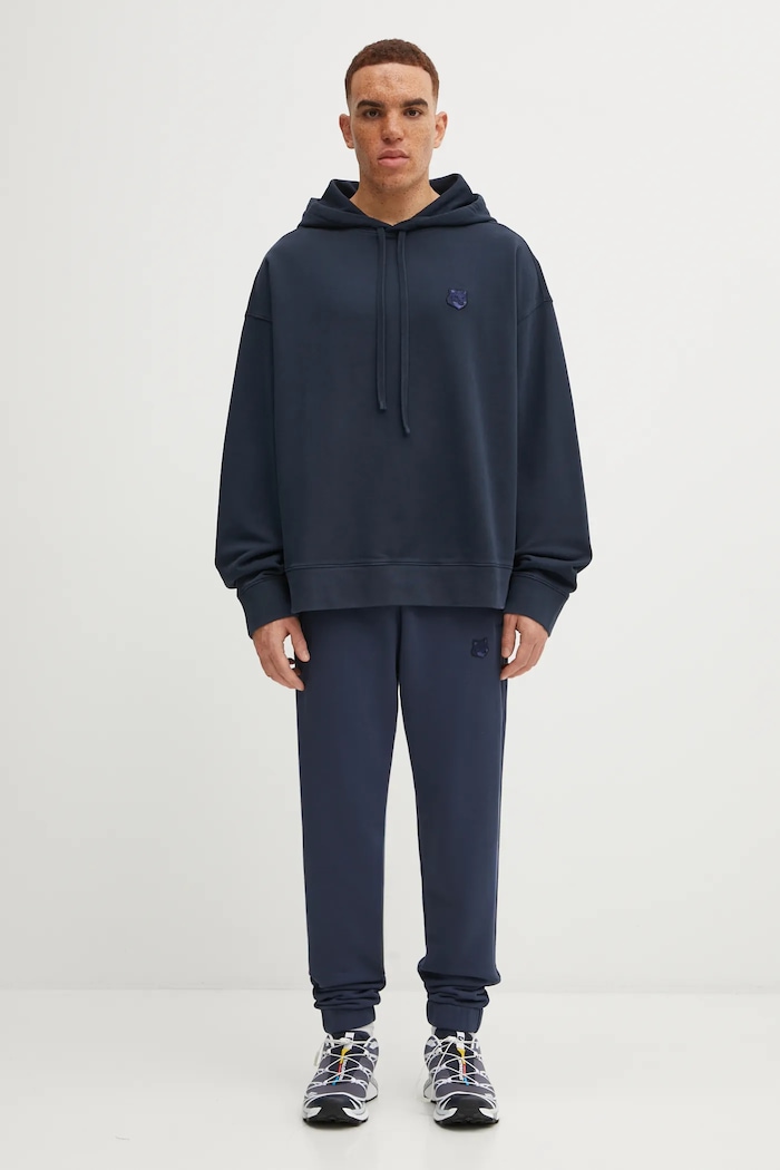 Бавовняні спортивні штани Maison Kitsuné Bold Fox Head Patch Comfort MM01125KM0321 темно-синій