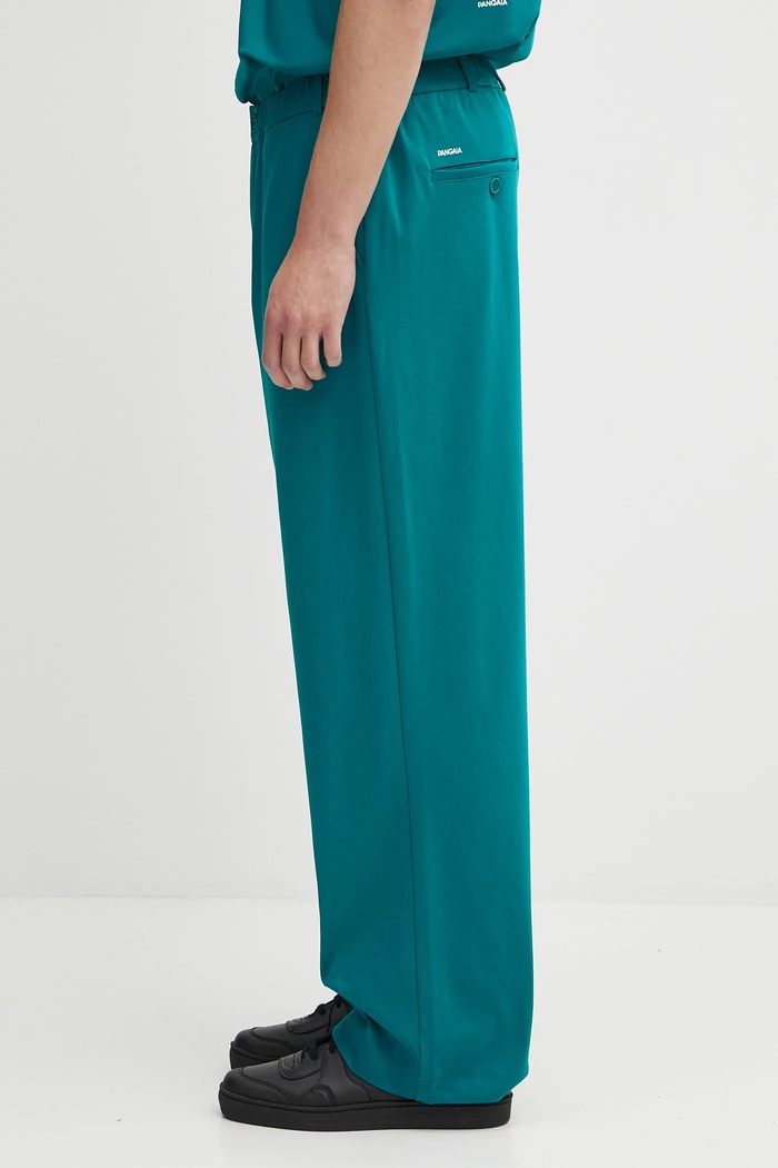 Pangaia cotton trousers DNA Interlock Trouser 10002443 turquoise SS25
