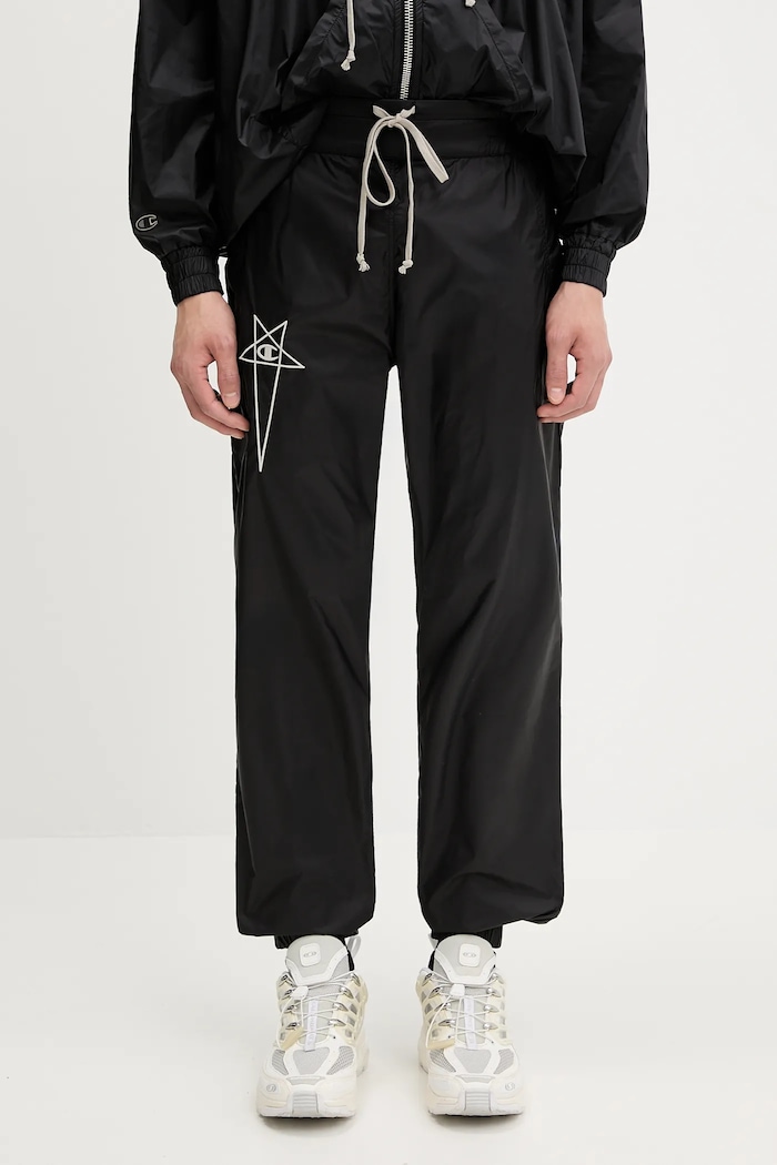 Rick Owens DRKSHDW pantaloni tuta Woven - Joggers 221686 applique nero CM01E1686.CHNY