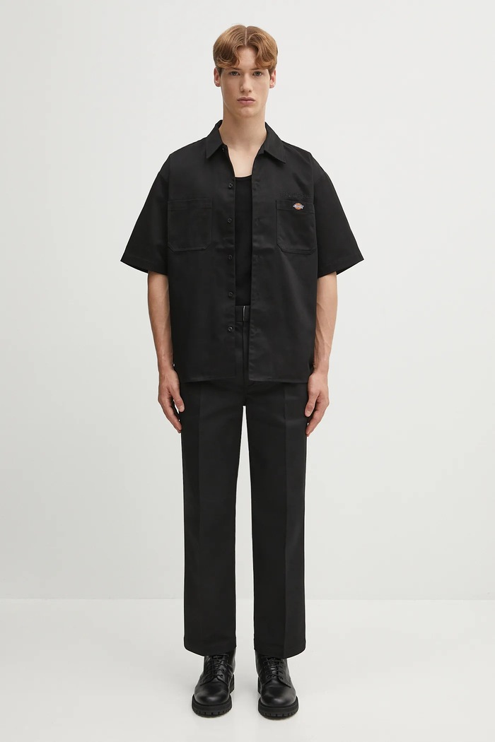Панталон Wacko Maria DICKIES / PLEATED TROUSERS 25SS.WMP.DC01 черен