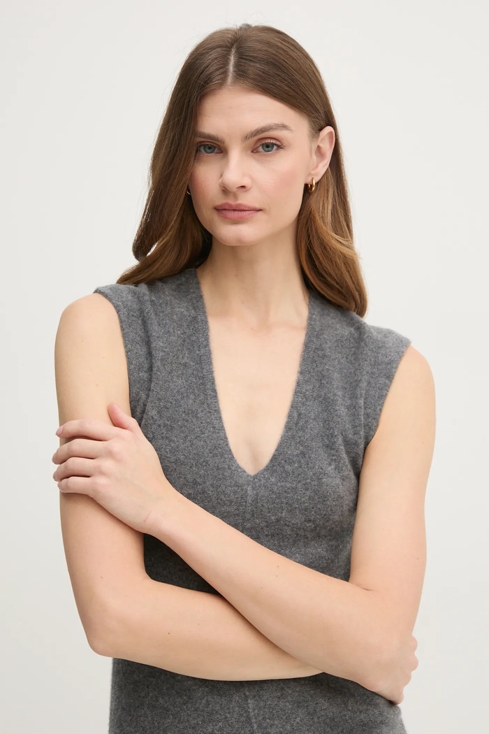 Μάλλινο φόρεμα Calvin Klein γκρί K20K208028