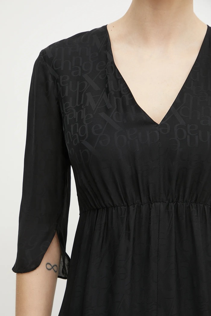 Haljina Armani Exchange XW000147.AF10842 crna