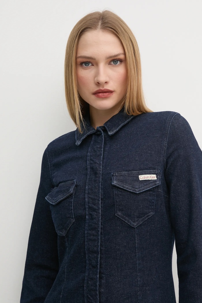 Calvin Klein Jeans vestito di jeans blu navy J20J225064