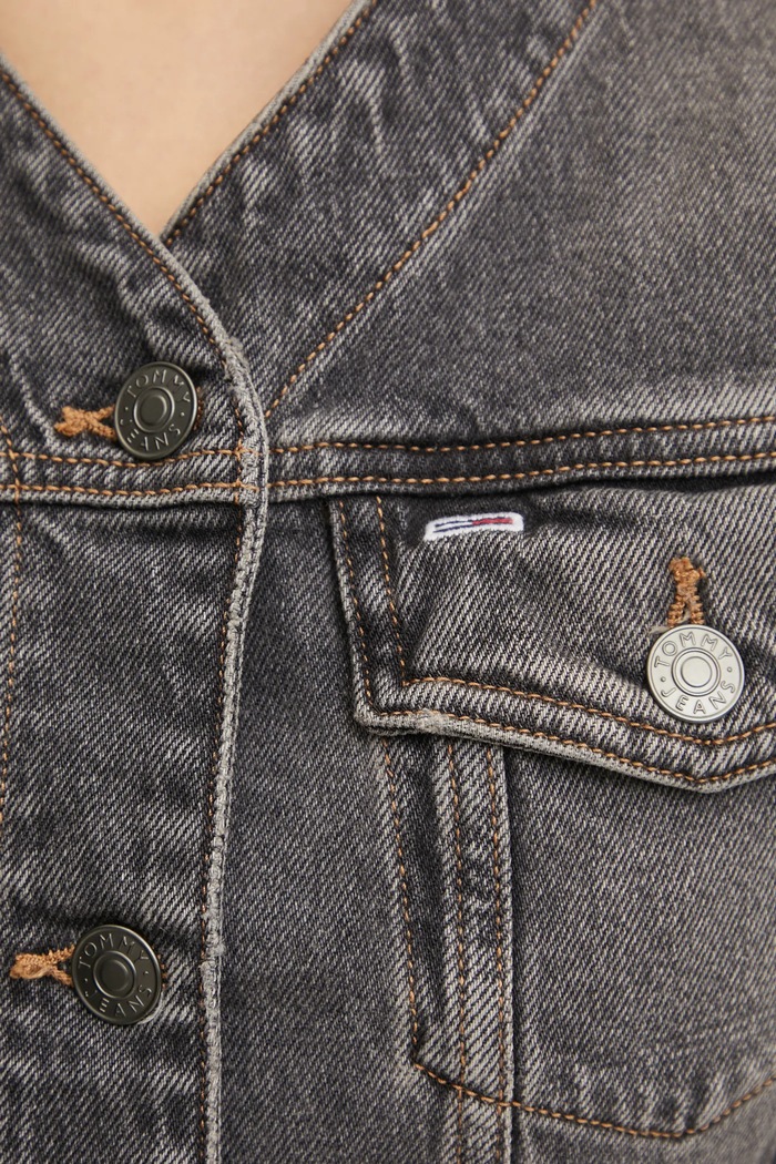 Džínové šaty Tommy Jeans DW0DW20154 šedá