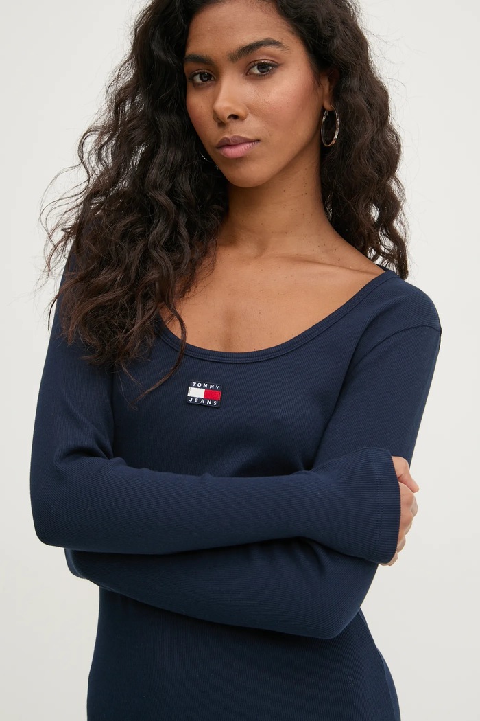 Šaty Tommy Jeans Tommy Jeans DW0DW20276 tmavomodrá