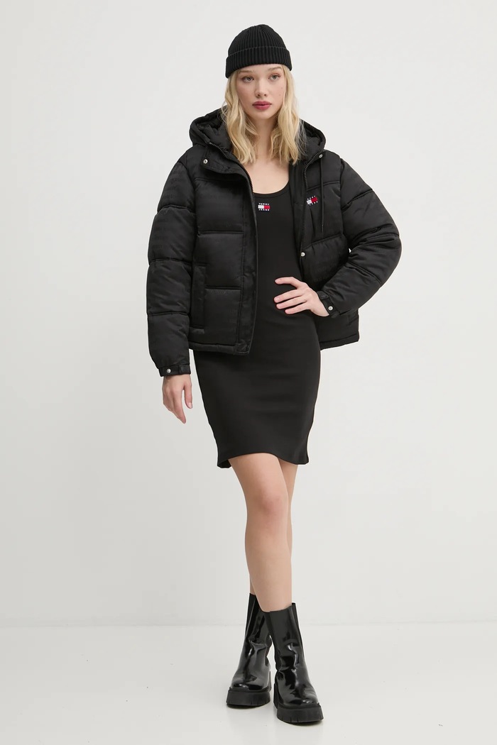 Tommy Jeans rochie DW0DW20276 negru SS25