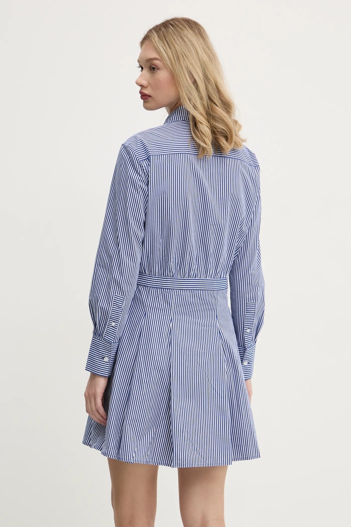 Oblečení Bavlněné šaty Tommy Jeans DW0DW20470 námořnická modř