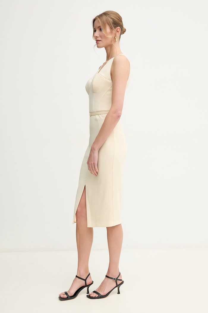 Odzież Elisabetta Franchi sukienka AB70651E2 żółty