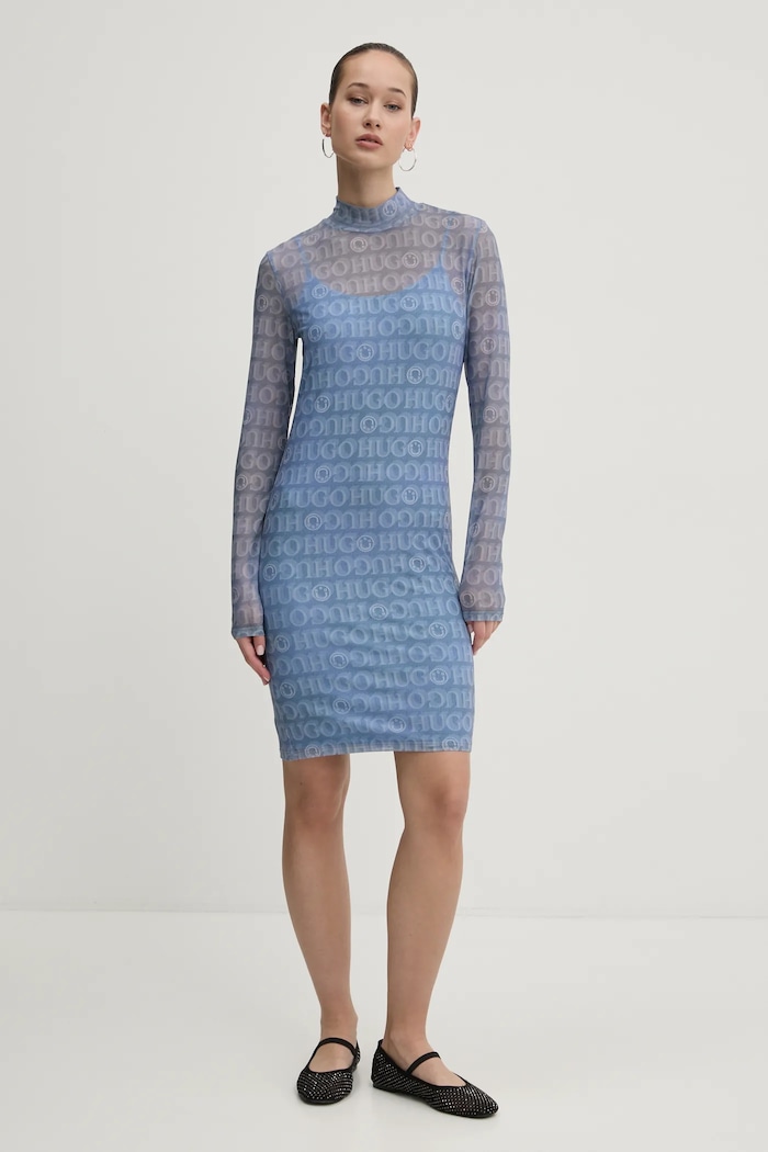 HUGO Blue sukienka 50534704 niebieski SS25