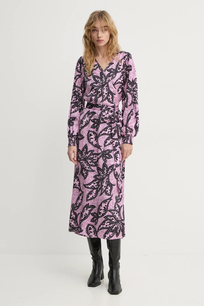 Bruuns Bazaar vestito midi rosa BBW4260