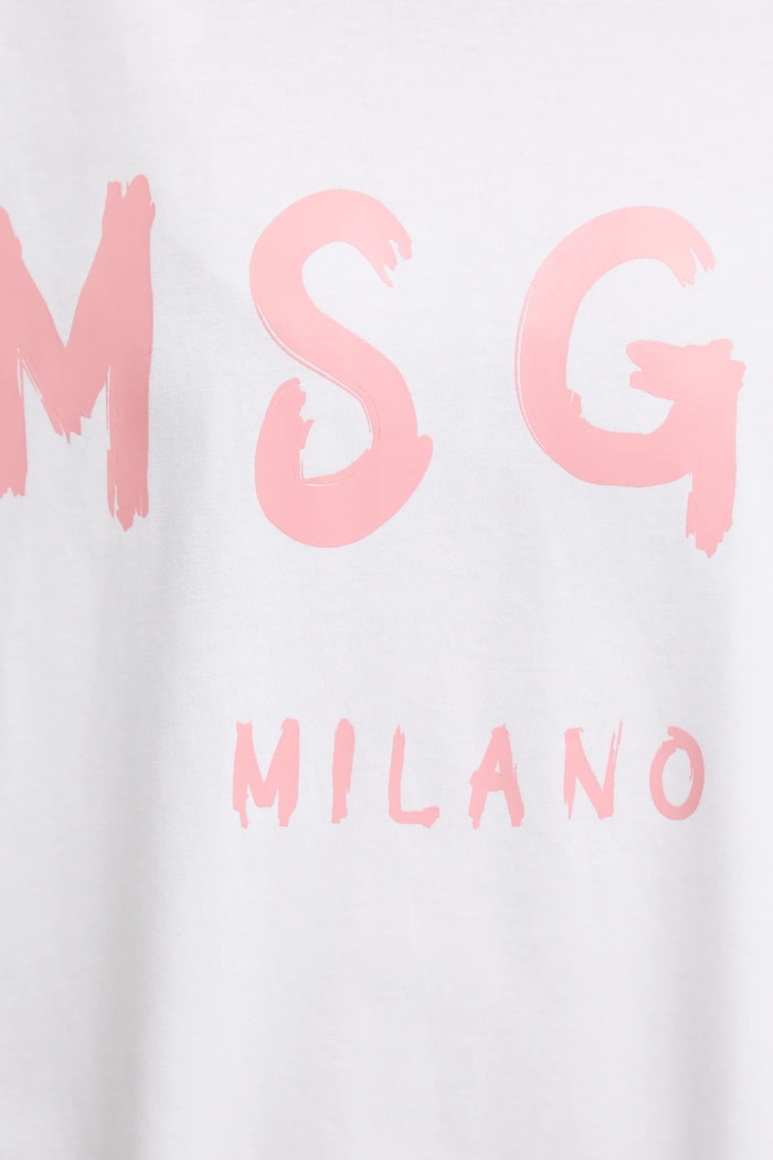MSGM sukienka bawełniana 3841MDA510.257002 biały
