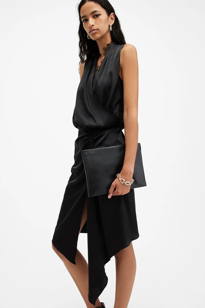 Odjeća Haljina AllSaints ABI LACE W256DB crna