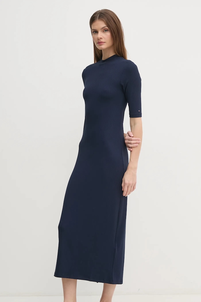 Šaty Tommy Hilfiger WW0WW44430 námořnická modř SS25