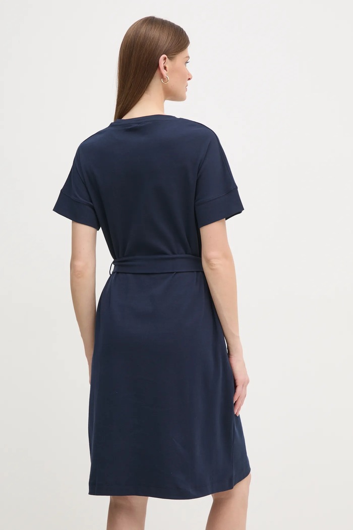 Oblečení Tommy Hilfiger Bavlněné šaty Tommy Hilfiger WW0WW45183 námořnická modř