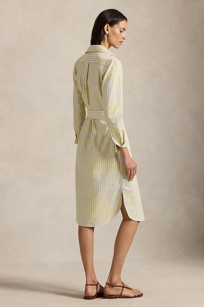 Βαμβακερό φόρεμα Polo Ralph Lauren 211959901 κίτρινο SS26
