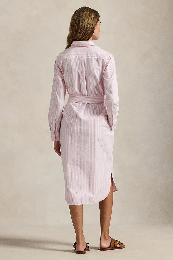 Pamučna haljina Polo Ralph Lauren 211959901 roza SS26
