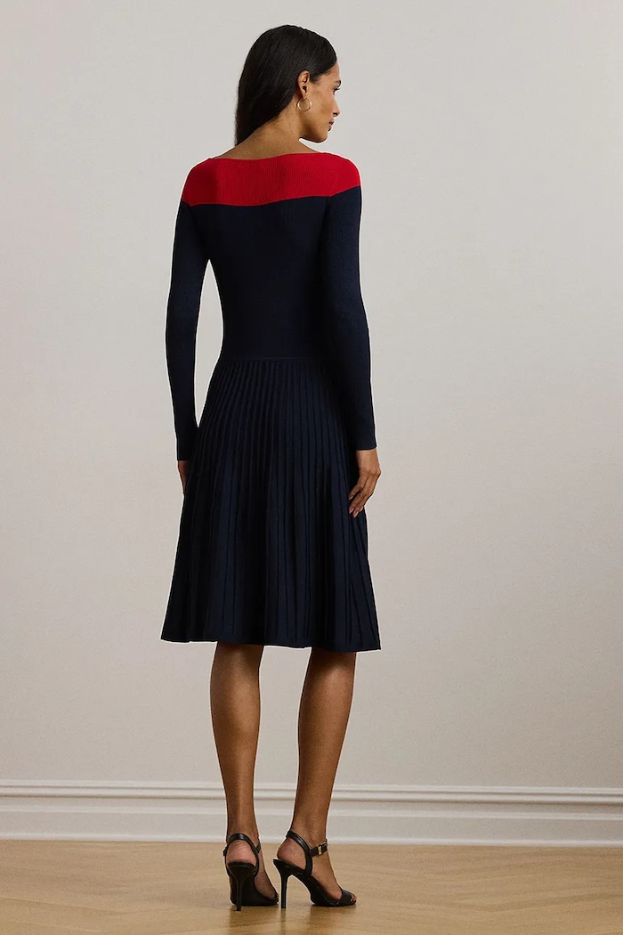 Lauren Ralph Lauren sukienka 200957685 granatowy SS25