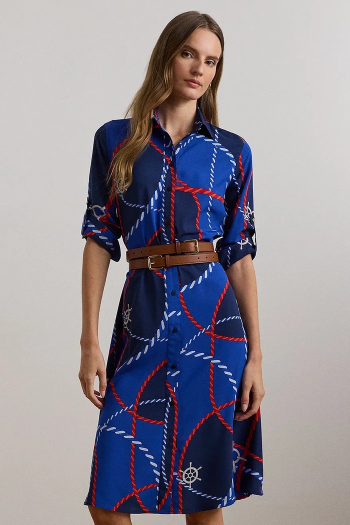 Odzież Lauren Ralph Lauren sukienka 200962233 niebieski